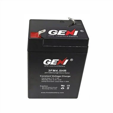 Baterai Asam Timbal Tersegel Daya Tinggi 6V 4,5AH